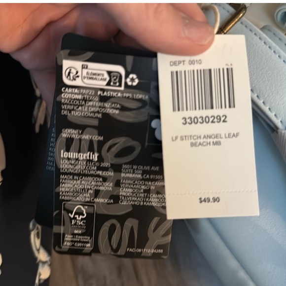 NWT - Disney Loungefly Stitch and Angel mini backpack - Picture 9 of 9